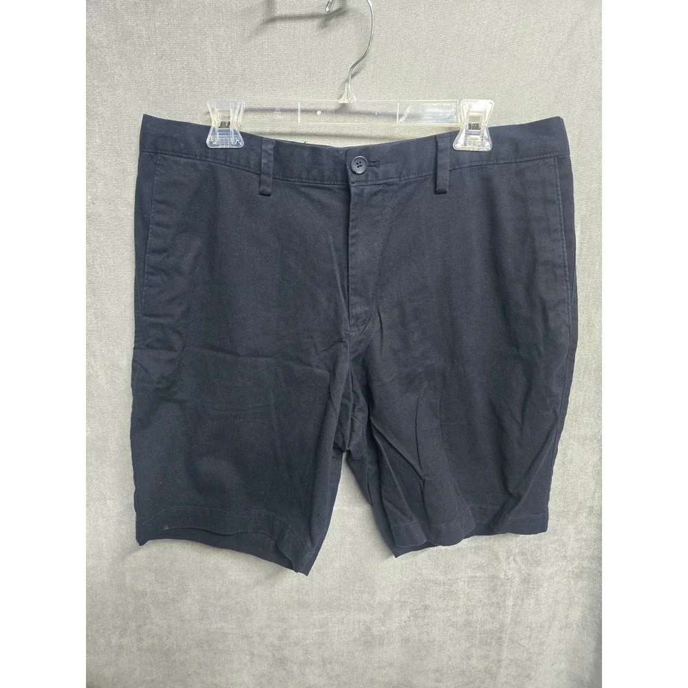 Banana Republic Aiden Short Men 35 Navy Blue Slim Fit Chino Stretch Cotton Short